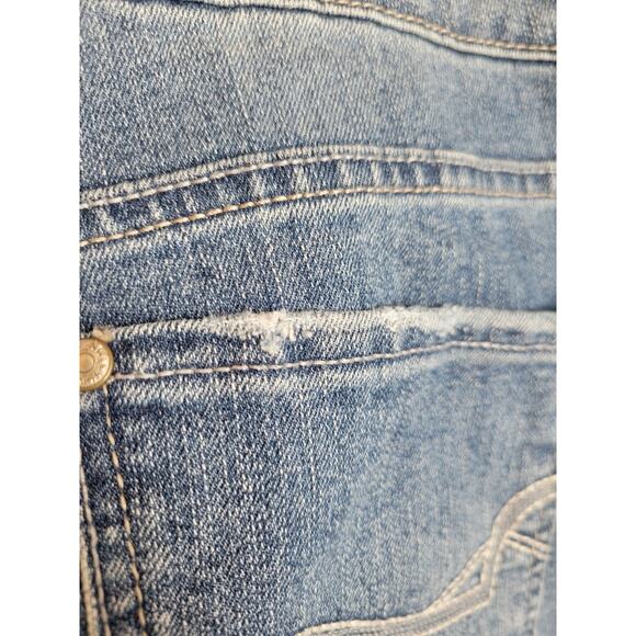 Nine West Jeans Blue Denim Vintage Boho Cuffed High Rise Cropped Women's Size 14 - Picture 10 of 12